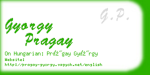 gyorgy pragay business card